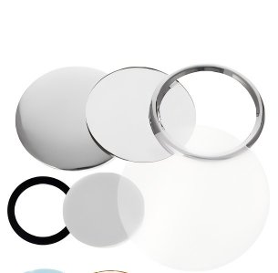 Round Button Badge Blank Components Set with Rubber Ring