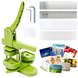 60x40 mm Rotary Badge Maker Machine with 100-Piece Pin-Back Button Kit (Green)