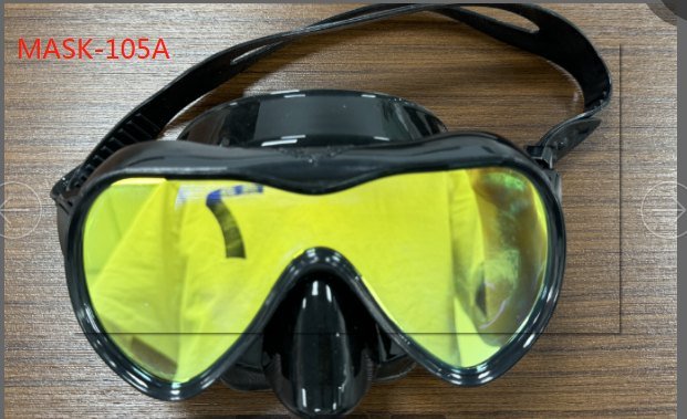 MASK-105A 潜泳镜电镀金潜水镜呼吸管套装男女新款成人大框钢化玻璃面镜潜水游黑色（潜水面镜+全干式呼吸管+鼻夹耳塞），下单备注品名，潜水面镜贴防雾膜