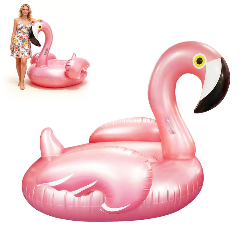 Inflatable Flamingo Pool Float Rose Gold
