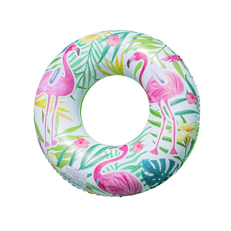 Flamingo Print Swim Ring Tropical Pattern