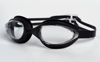Black Swimming Goggles with Clear Lenses
