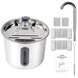 Mstail TY09 2.2L Stainless Steel Pet Water Fountain with USB, Viewing Window and Tap Outlet