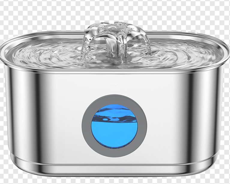 Mstail 3.2L容量TY12圆形视窗花朵出水不锈钢宠物饮水机 USB接口无适配器 配英文说明书+2滤芯+2滤棉