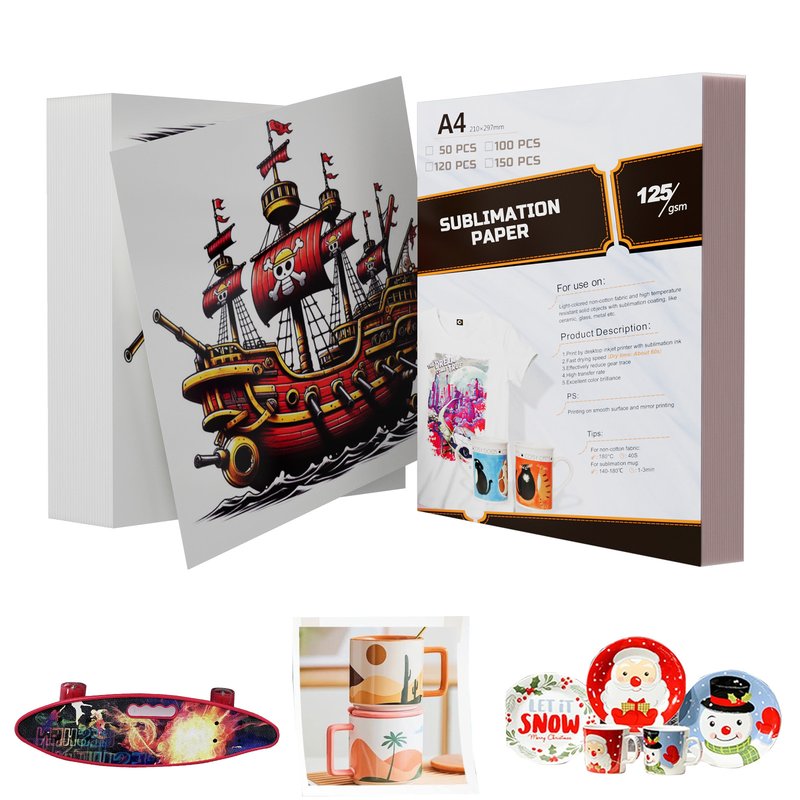 A4 Sublimation Heat Transfer Paper 125GSM for Mugs and Fabric