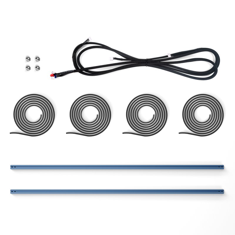 3D Printer Upgrade Kit with Timing Belts and Aluminum Extrusions