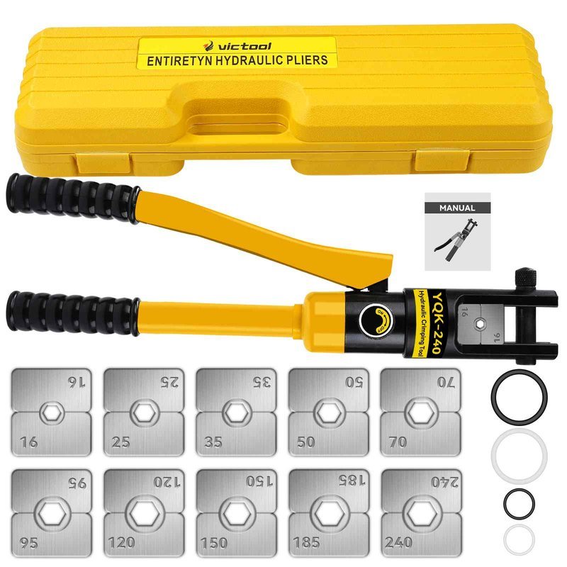 YQK240 /10 16-240mm??/ /victool — Hydraulic Pliers (Yellow)