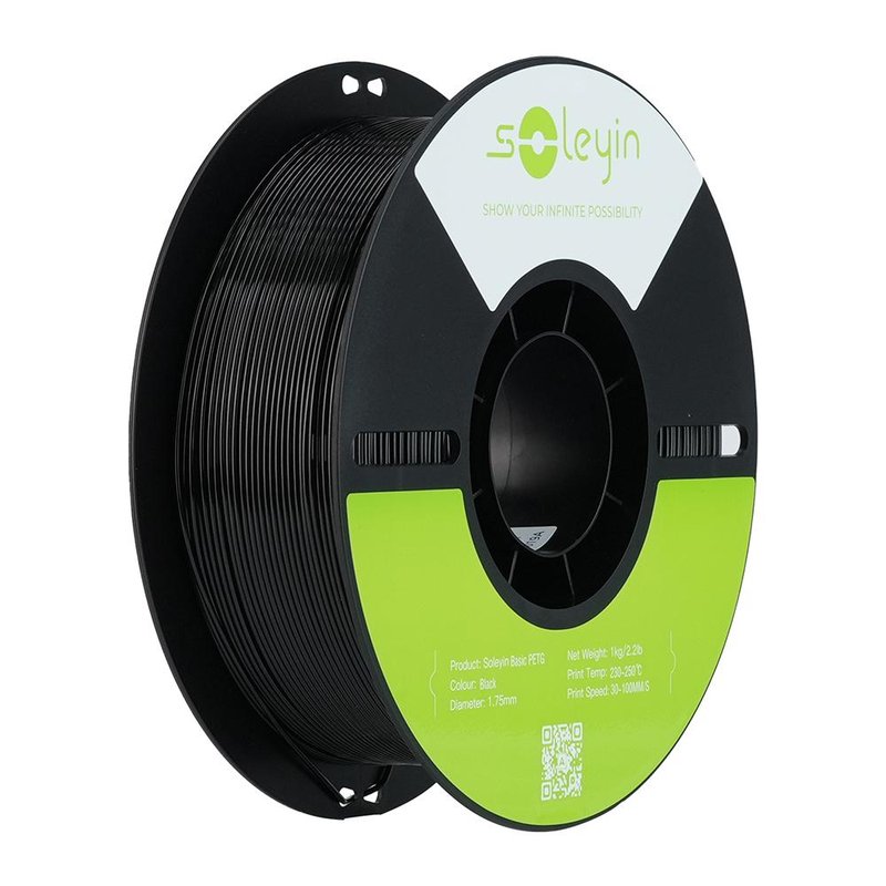 Soleyin Basic PETG Filament 1.75mm 1kg Black