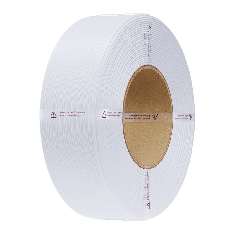 White 3D Printer Filament Refill on Cardboard Spool
