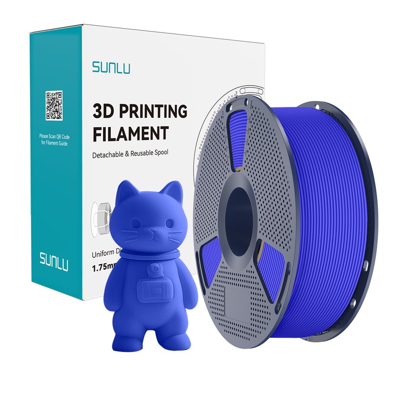 SUNLU 3D Printing Filament 1.75mm Blue with Reusable Spool