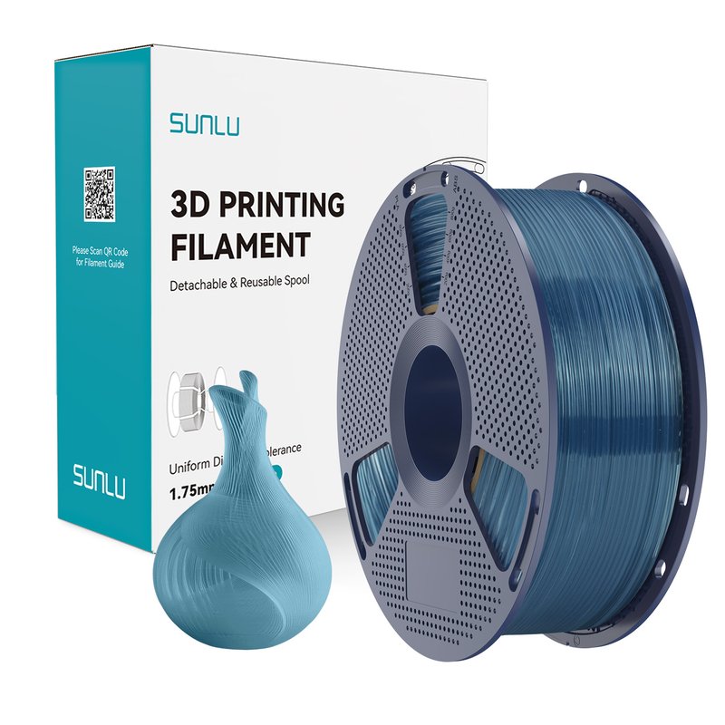 SUNLU 3D Printing Filament 1.75mm Translucent Blue