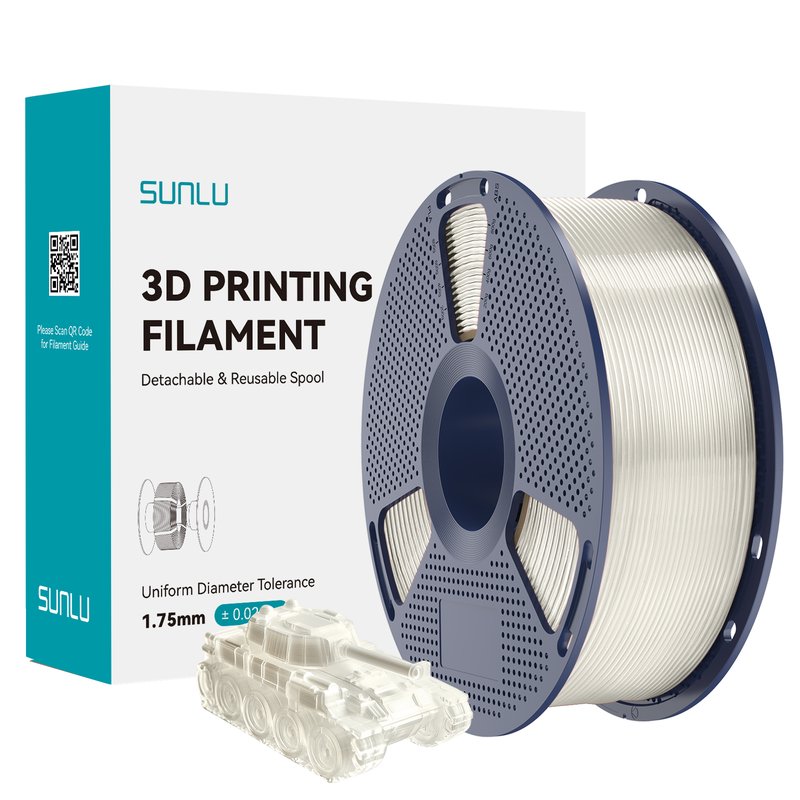 SUNLU 3D Printing Filament 1.75mm Transparent Clear