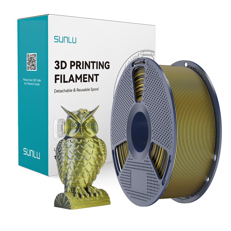 SUNLU Dual Color 3D Printing Filament Black Gold