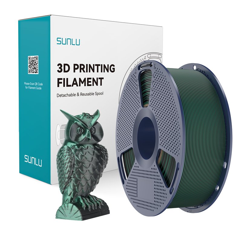 SUNLU Dual Color 3D Printing Filament Black Green