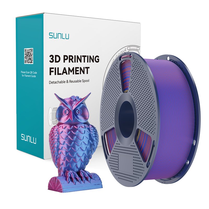 SUNLU Dual Color 3D Printing Filament Blue Pink