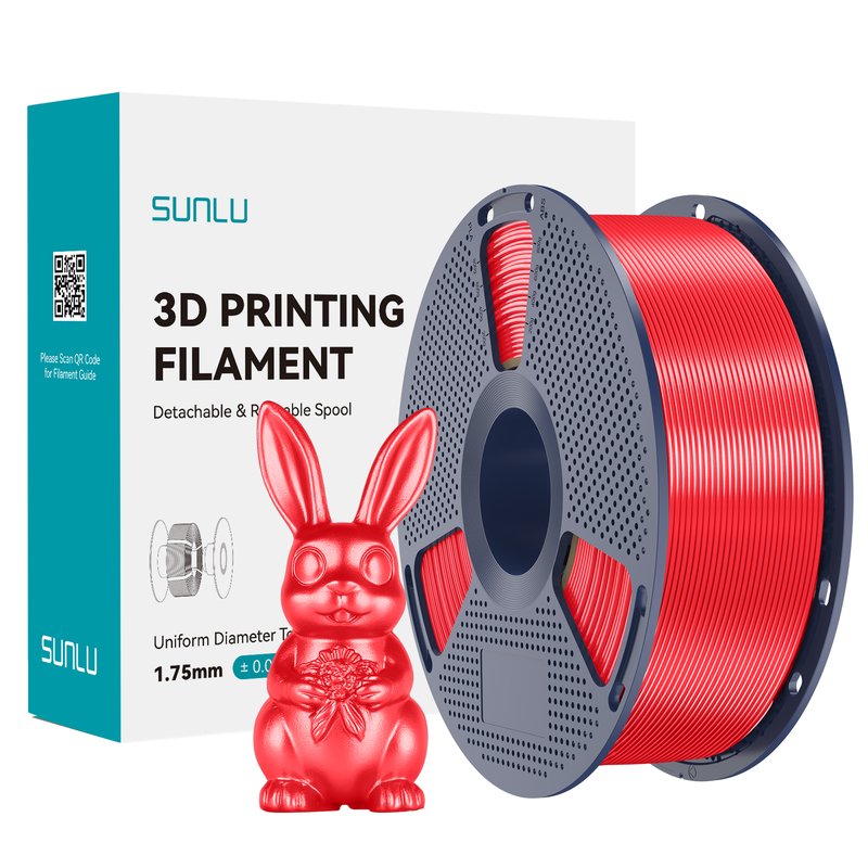 SUNLU 3D Printing Filament 1.75mm Glossy Red