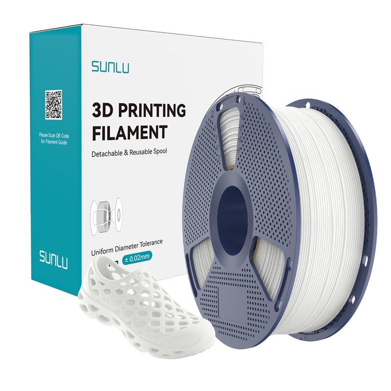 SUNLU White 3D Printing Filament 1.75mm Spool