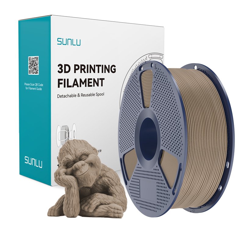 SUNLU 3D Printing Filament Khaki with Reusable Spool