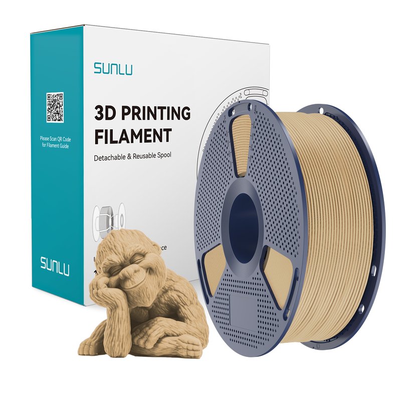 SUNLU 3D Printing Filament Tan with Reusable Spool