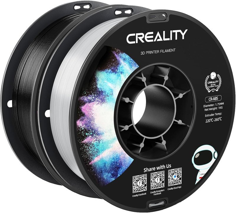 Creality CR-ABS 3D 1.75mm 1Kg 2 — Printing Consumables (Black & White)