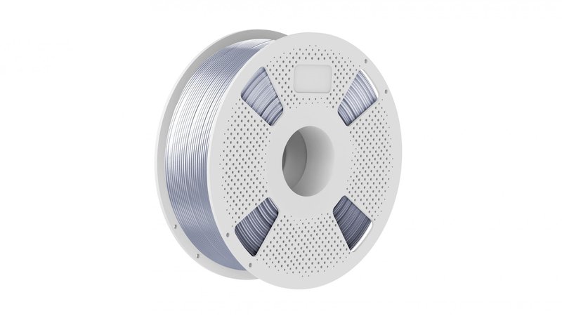 Silk Silver Glossy 3D Printer Filament Spool 1kg