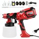 1400 ml Electric High-Pressure Paint Spray Gun with LED Light and 1.0 / 1.8 / 2.5 mm Nozzles (Black and Red)