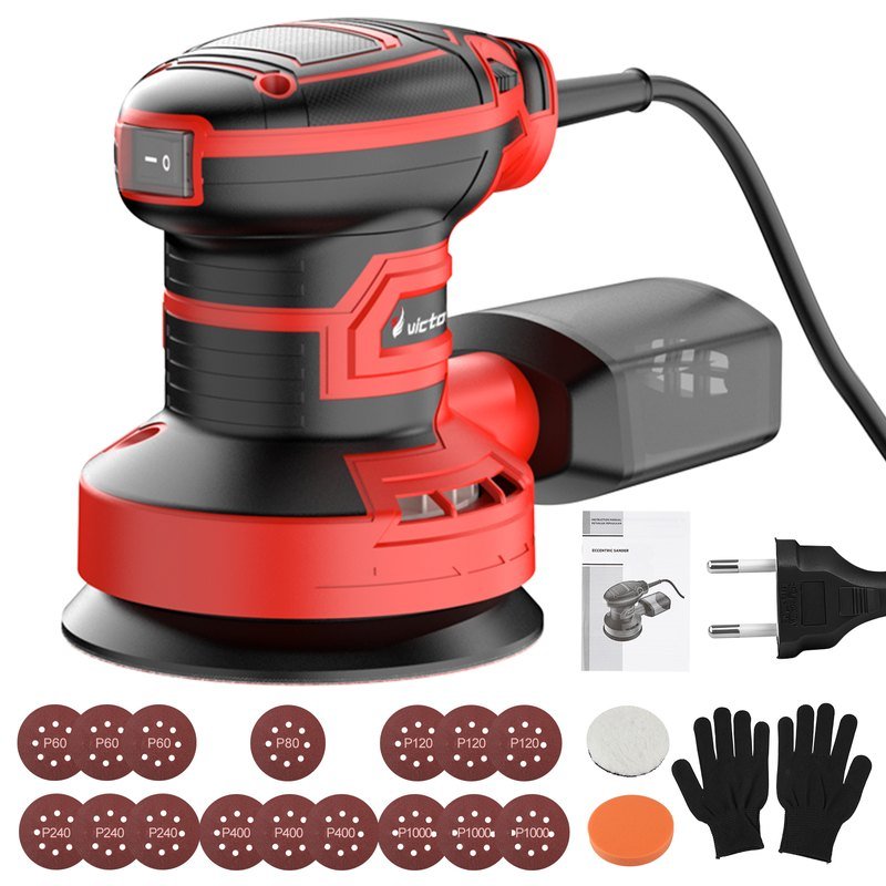 5 125mm Victool 127v) 4.16 16 — Sandpaper Machine (Red)
