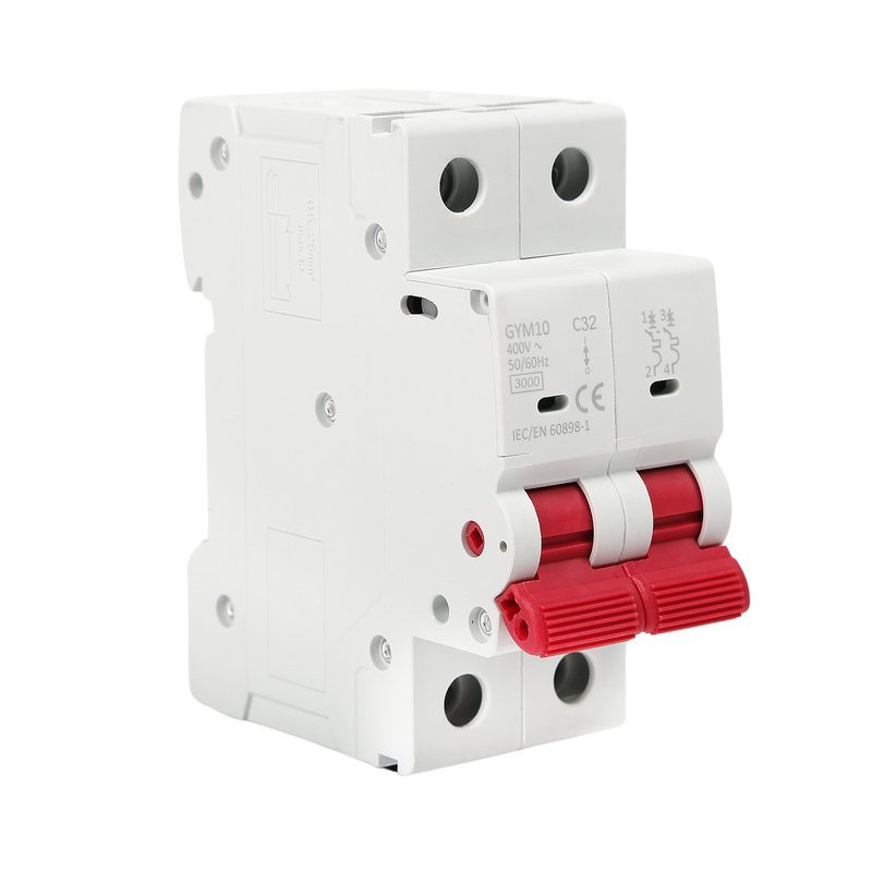 GYM10 MCB 400VAC C 2P 63A 6KA — Circuit Breaker (Red)