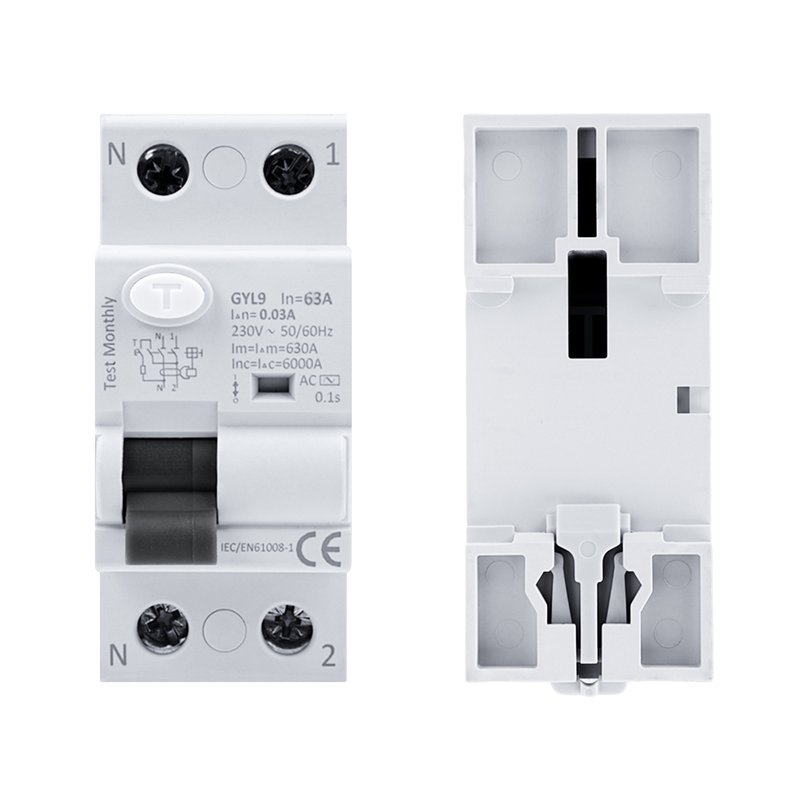 GYL9 Residual Current Circuit Breaker 2P 63A 30mA