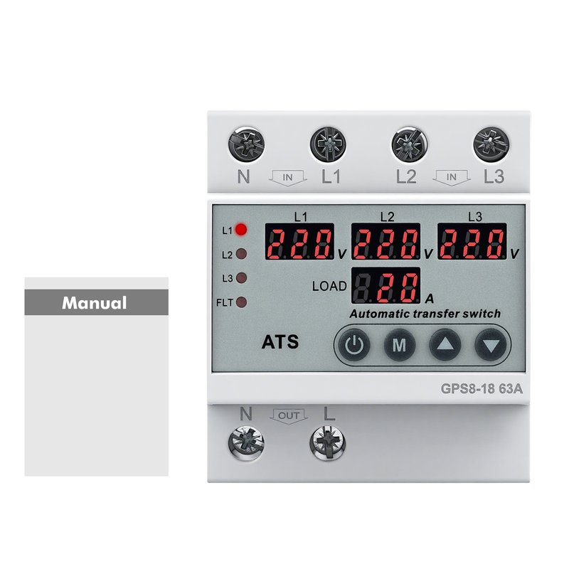 GPS8-18 63A Three Phase Automatic Transfer Switch with Voltage Display