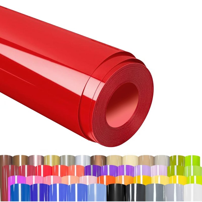 Red Glossy Craft Vinyl Roll for Cutting Plotters