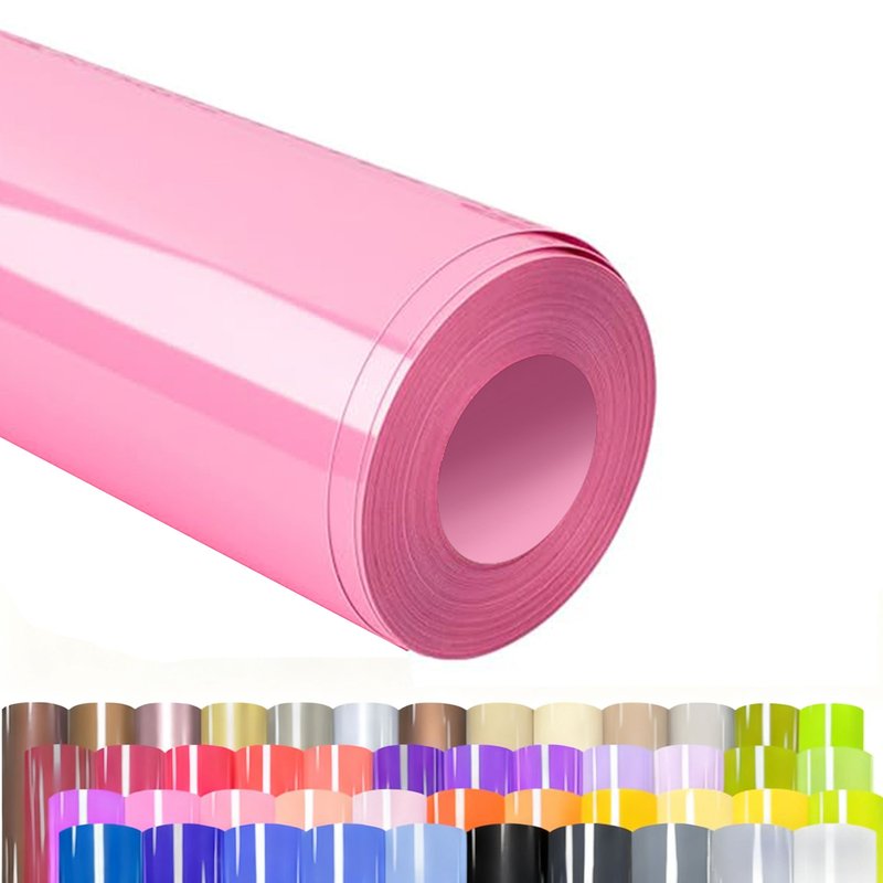 Pink Glossy Craft Vinyl Roll for Cutting Plotters