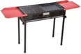 ZN1016 Double-Wing Height-Adjustable Barbecue Grill (Black Body, Red Lid)